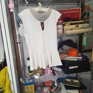 Pearly white flair top